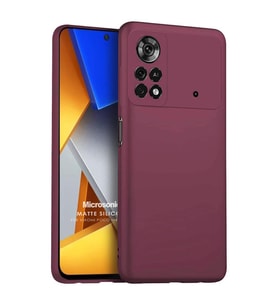 Microsonic Matte Silicone Xiaomi Poco M4 Pro 4G Kılıf Mor