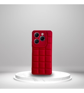 İnfinix Hot 40 Uyumlu  Silikon Madlen Case KIRMIZI