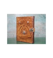 Kişiye Özel Taşlı Deri Defter - 18x13cm