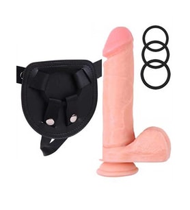 R.G.B Belden Bağlamalı 21.5cm Protez Penis ve Kemeri