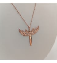 925 Ayar Mikail Kılıcı Rose Gold Hediyelik Kadın Kolye