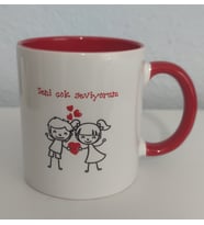 Sevgililer baskılı kupa bardak