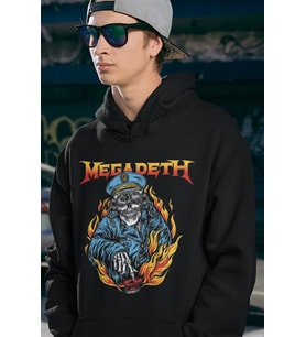 Megadeth Baskılı Unisex Oversize Rock Metal Hoodie