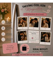 6'lı Tarihli Polaroid Magneti Sevgiliye Kişiselleştirilebilir Romantik Anı Hediye Seti