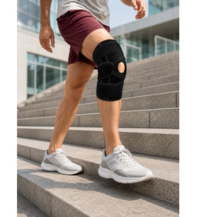 Ligamentli Patella Dizlik Silikon Pedli Yan Destekli Ayarlanabilir Sporcu Dizliği