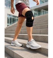 Ligamentli Patella Dizlik Silikon Pedli Yan Destekli Ayarlanabilir Sporcu Dizliği