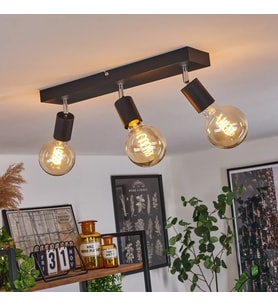 RİOLİGHT MODERN1 SİYAH1 3XE27 MAFSALLI HAREKETLİ BAŞLIK(GLOP AMPUL HARİÇ) METAL SPOT AVİZE