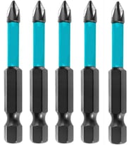 5 Adet Mıknatıslı Bits Uç Ph2 50 mm Vida Sökme 5 Cm Yıldız Matkap Vidalama Ucu S2 Çeliği