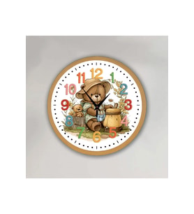 bilge Tasarım Çocuk odası Duvar Saati 30 x 30 CM (Karışık)