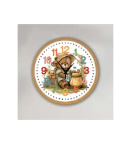bilge Tasarım Çocuk odası Duvar Saati 30 x 30 CM (Karışık)