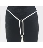 ASM1282 Kadın Ekru Özel Nokta VurguluTanga String