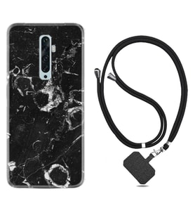 Oppo Reno 2Z 4 Lite 4 Pro 5 6 7 A31 Kılıf Boyun Askılı Silikon Black Hole Marble 1387