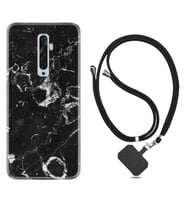 Oppo Reno 2Z 4 Lite 4 Pro 5 6 7 A31 Kılıf Boyun Askılı Silikon Black Hole Marble 1387