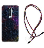Oppo Reno 2Z 4 Lite 4 Pro 5 6 7 A31 Kılıf Boyun Asklı Rasta Silikon Renkli Prizmalar 1783