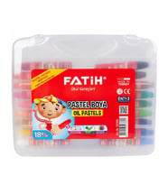 18 Renk Pastel Boya Plastik Çantalı Tutucu Hediyeli 18 Li 1 Paket (Karışık)