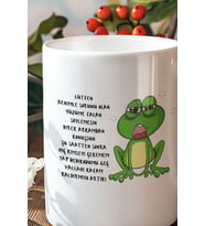 Kafam Kaldırmıyo-Baskılı Eğlenceli Komik Hediyelik Beyaz Kupa Bardak