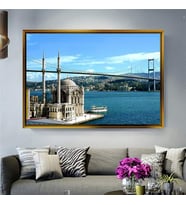 Altın Çerçeveli dekoratif tablo l538 (Gold)