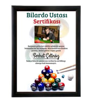 Kişiye Özel Usta Bilardocu Sertifikası