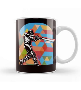 Colorful Cricket Player Coach Team Cricketer Wicket Kupa Bardak Porselen