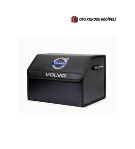 Volvo Marka Logolu Oto Bagaj Organizer Çanta Oto Bagaj Çantası 2 Bölmeli Suni Deri