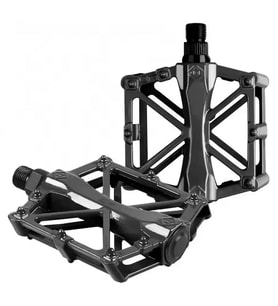 XBYC 1815 Bilyalı Bisiklet Platform Pedal Geniş Yapılı Bilyalı Alüminyum Pedal Mukavemetli Siyah Renk
