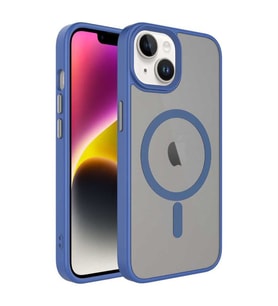 Coverzone ?Phone 14 Plus ile Uyumlu Sert PC Arka Y�zey Wireless ?arj �zellikli Buzlu Saydam ZF Kapak