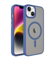 Coverzone ?Phone 14 Plus ile Uyumlu Sert PC Arka Y�zey Wireless ?arj �zellikli Buzlu Saydam ZF Kapak