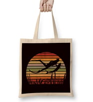 Vintage Spearfishing Retro Spearfisher Freediver Speargun Bez Çanta Uzun Saplı