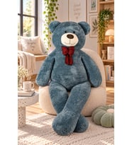 Pandamkee 200 cm Papyonlu Büyük Ayıcık (%100 Yerli) (Gri)