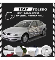 Seat Toledo Oto Araç Kapı Koruma Fitili 5metre Parlak Beyaz Renk