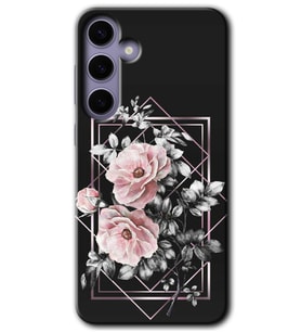 Galaxy S24 Kılıf HD Desen Baskılı Kılıf - Retro Çiçek 1
