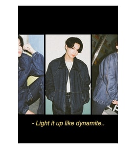 Jungkook Dinamit Estetiği Tablo Ahşap Poster Dekoratif Kod1758