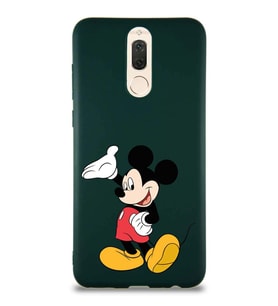 Huawei Mate 10 Lite Soft Premier Kapak Mickey Mouse-C Tasarımlı Silikon Kılıf - Yeşil (Şeffaf)