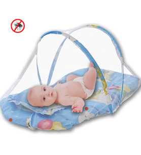 Katlanabilir Bebek Cibinlik Sineklik Seti, 92 cm - Mavi (STD)