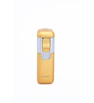 4 Torch Sarı-Gümüş Metal Puro Çakmağı - TR7222