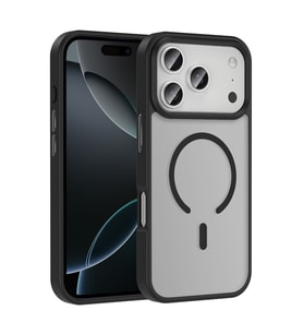 Apple iPhone 17 Pro Uyumlu Kılıf M-safe Şarj Özellikli Mat Arka Yüzey Zore Sio Kapak (Siyah)