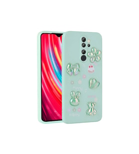 Xiaomi Redmi Note 8 Pro Uyumlu Kılıf Kabartma Figürlü Parlak Zore Toys Silikon Kapak