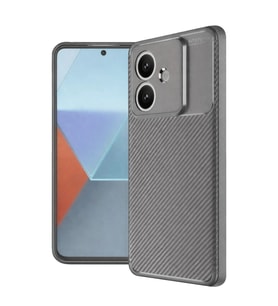 Oppo A3 Kılıf Auto Focus Karbon Kapak - Gri