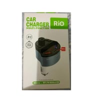 Araç Şarj Rio Tech Wireless+ Mp3 Fm USB Type A+ USB C Hızlı Şarj Fm Transmiter Çakmaklık Siyah