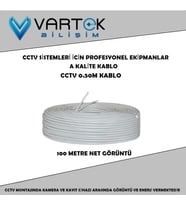 Kablo Güvenlik Kamera Kablosu 2+1 0.50mm 100m Metre