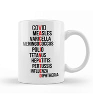 Vaccinated  COVID MEASLES VARICELLA MENINGOCOCCUS Kupa Bardak Porselen