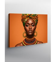 Kanvas Tablo Afrika Kadın Portresi