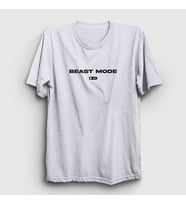 Presmono Unisex Beyaz Beast Mode Gym Spor T-Shirt 370217tt (Beyaz)