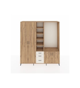 Hyperion Dolap 13 Raflı 3 Çekmeceli 4 Kapaklı 220x44x243 Çam-Çam/Aytaşı