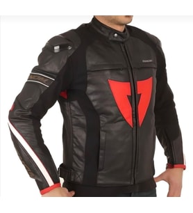 Motosiklet Montu Deri 4 Mevsim Leather Racing Mont Black-Red