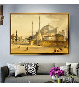 Altın Çerçeveli dekoratif tablo a1483 (Gold)