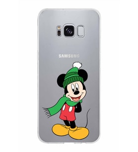 Samsung Galaxy S8 Kapak Mickey Mouse Tasarımlı Şeffaf Silikon Kılıf
