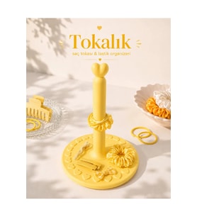 Pratik Saç Tokası ve Lastik Organizeri, Çok Amaçlı Düzenleyici Stand