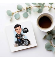 Kişiye Özel Özgür Ruhlu Adam Karikatürlü Bardak Altlığı