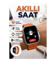 GPS Destekli Akıllı Saat 47mm Nabız Sensörlü Spor Takip ve Sesli Görüşme Özellikli Turuncu Kordon